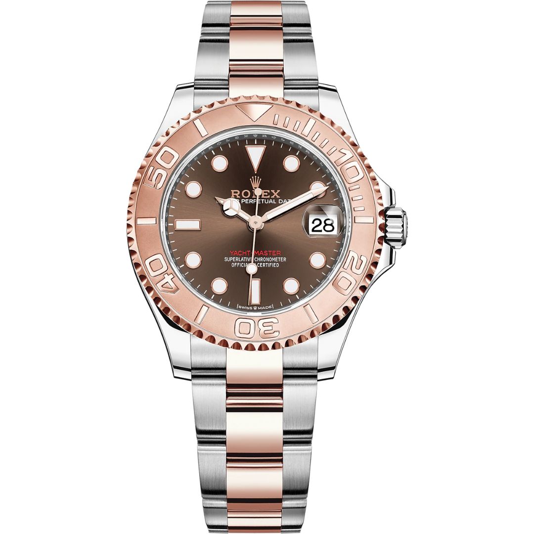 rolex-yacht-master-268621-0003_1 Rolex Yacht-Master 37 268621 Stainless Steel Rose Gold Chocolate Dial
