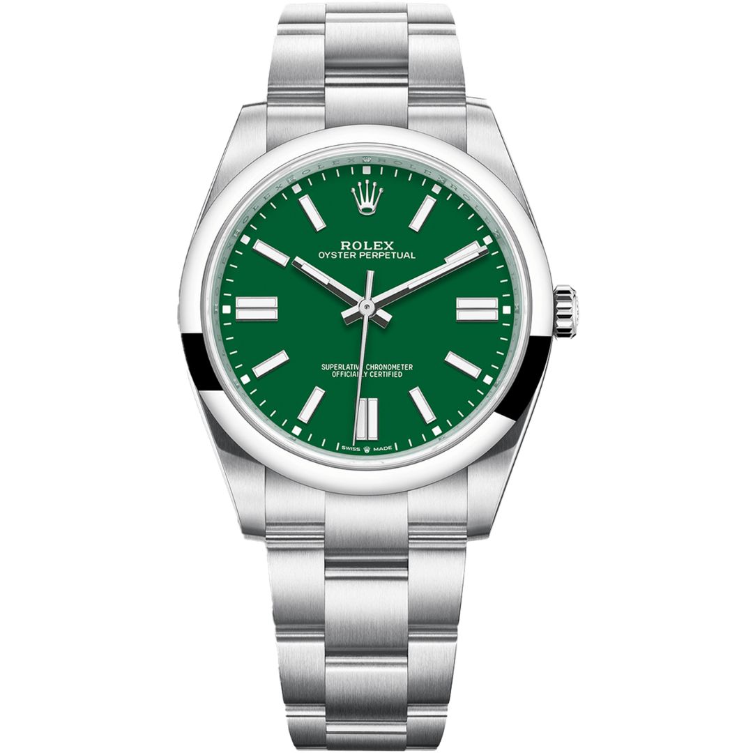 rolex-oyster-perpetual-41-124300-green_1-1.jpg Rolex Oyster Perpetual 41 124300 Green - Image 1