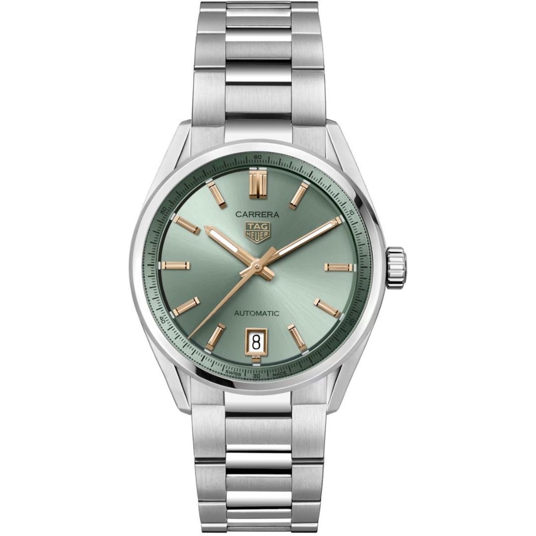 wbn2312-ba0001-main-1.jpg Tag Heuer Carrera Date WBN2312.BA0001 Steel Green Dial - Image 1