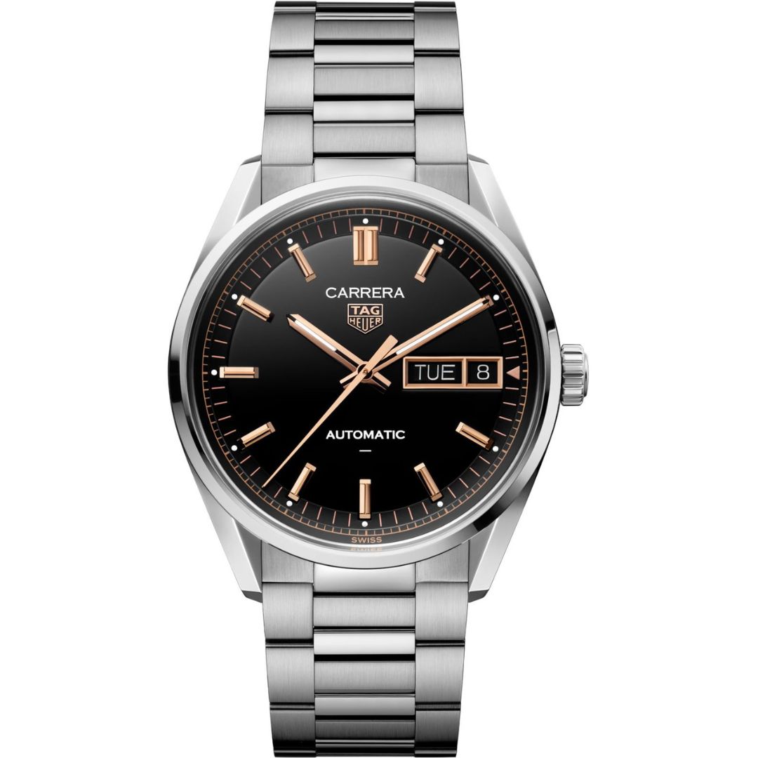 wda2111-ba0043-main-1.jpg Tag Heuer Carrera Day-Date WDA2111.BA0043 Steel Black Dial - Image 1